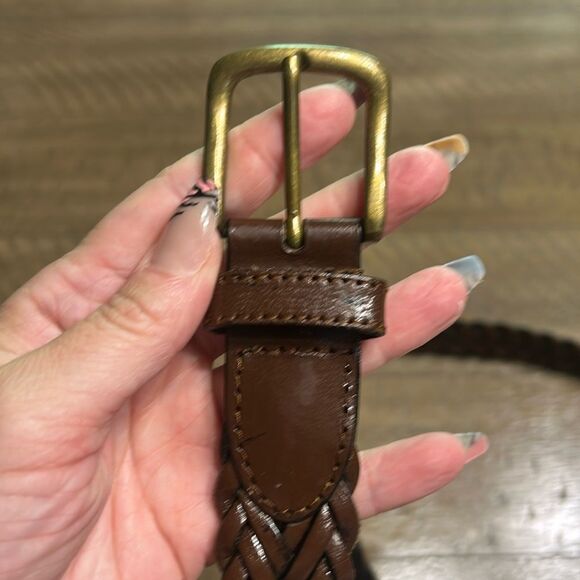 Men’s full grain leather braided belt size XL 42-44 - Picture 2 of 10